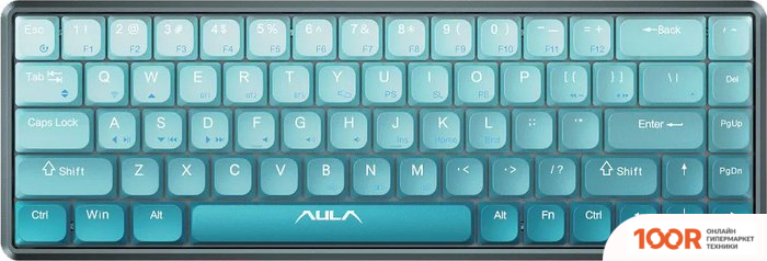 Клавиатура AULA H68 (МЯТНЫЙ, WHITE SWITCH) (71206)