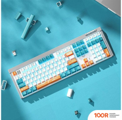 Клавиатура AULA F3050 (С ТЕМНО-БИРЮЗОВЫМИ КНОПКАМИ, BROWN SWITCH) (71181)