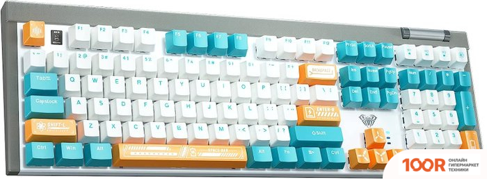 Клавиатура AULA F3050 (С ТЕМНО-БИРЮЗОВЫМИ КНОПКАМИ, BROWN SWITCH) (71181)