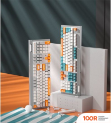 Клавиатура AULA F3050 (С ТЕМНО-БИРЮЗОВЫМИ КНОПКАМИ, BLUE SWITCH) (71180)