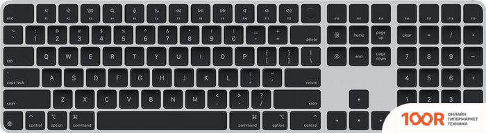 Клавиатура Apple MAGIC KEYBOARD USB-C MXK83LL/A (С TOUCH ID И ЦИФРОВОЙ ПАНЕЛЬЮ, С ЧЕРНЫМИ КЛАВИШАМИ, РАСКЛАДКА US ENGLISH) (71125)