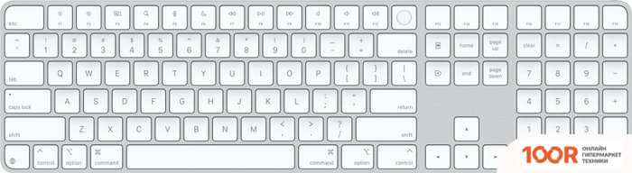 Клавиатура Apple MAGIC KEYBOARD USB-C MXK73ZA/A (С TOUCH ID И ЦИФРОВОЙ ПАНЕЛЬЮ, С БЕЛЫМИ КЛАВИШАМИ, РАСКЛАДКА US ENGLISH) (71123)