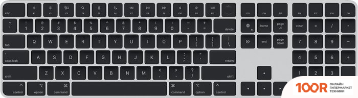 Клавиатура Apple MAGIC KEYBOARD MMMR3ZA/A (С TOUCH ID И ЦИФРОВОЙ ПАНЕЛЬЮ, С ЧЕРНЫМИ КЛАВИШАМИ, РАСКЛАДКА US ENGLISH) (71121)