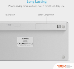 Клавиатура Anker ULTRA-SLIM BLUETOOTH KEYBOARD (СЕРЕБРИСТЫЙ) (71115)