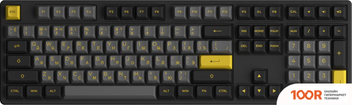 Клавиатура Akko 5108S BLACK & GOLD (AKKO CS JELLY PURPLE) (71094)