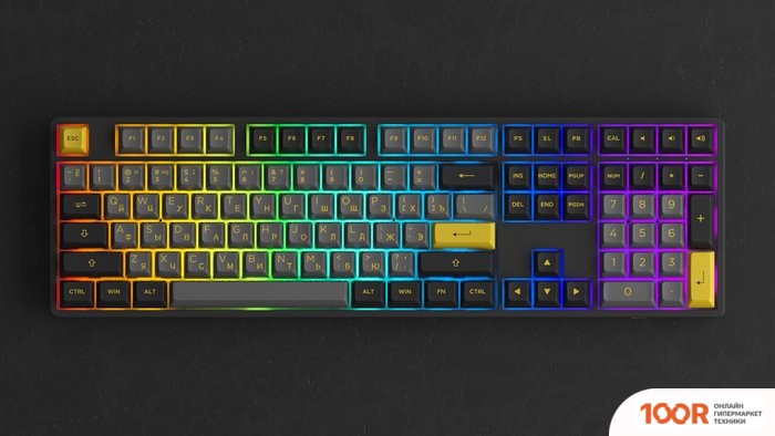 Клавиатура Akko 5108S BLACK & GOLD (AKKO CREAM YELLOW V3) (71092)