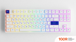 Клавиатура Akko 5087S WHITE & BLUE (AKKO CS JELLY PURPLE) (71090)