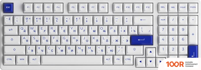 Клавиатура Akko 3098N BLUE & WHITE (TTC HONEY) (71061)