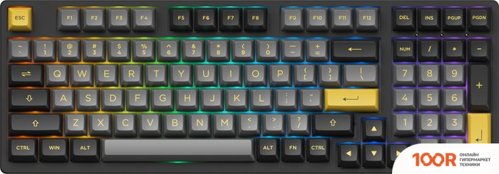 Клавиатура Akko 3098B BLACK & GOLD (AKKO CS JELLY WHITE) (71045)