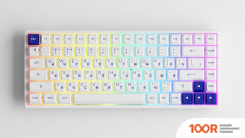 Клавиатура Akko 3084B PLUS WHITE & BLUE (AKKO CS JELLY PURPLE) (71037)