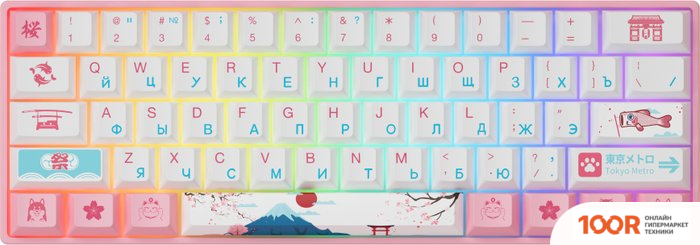 Клавиатура Akko 3061 WORLD TOUR TOKYO R2 (AKKO CS JELLY PURPLE) (71022)