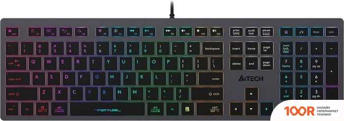 Клавиатура A4Tech FSTYLER FX60H (НЕОНОВАЯ ПОДСВЕТКА) (70979)