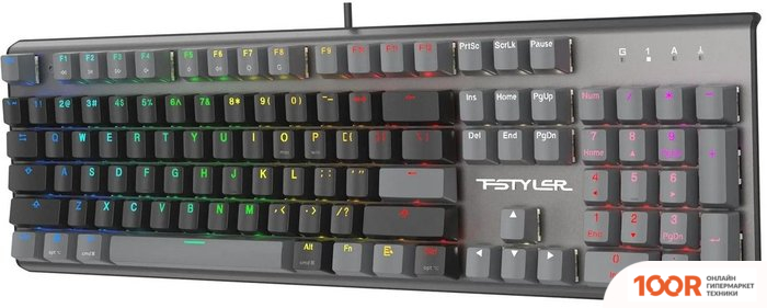 Клавиатура A4Tech FSTYLER FS100 NEON (СЕРЫЙ/ЧЕРНЫЙ) (70968)