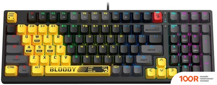 Клавиатура A4Tech BLOODY S98 SPORTS LIME (BLOODY BLMS RED) (70908)