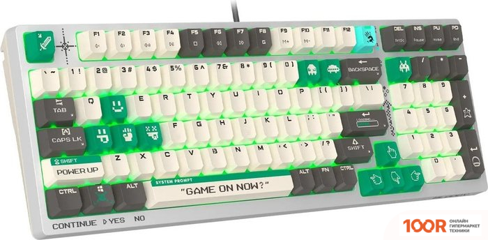Клавиатура A4Tech BLOODY S98 PIXELS GREEN (BLOODY BLMS RED PLUS, НЕТ КИРИЛЛИЦЫ) (70905)