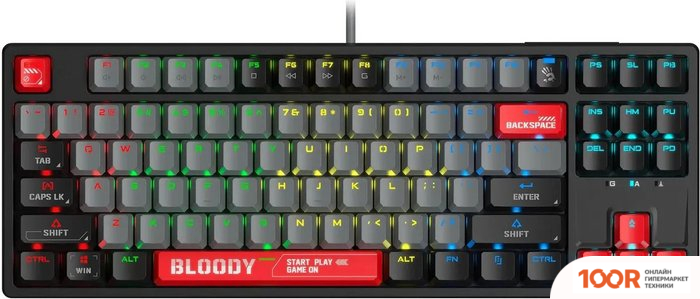 Клавиатура A4Tech BLOODY S87 ENERGY RED (BLOODY BLMS RED PLUS) (70897)