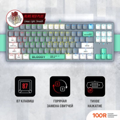 Клавиатура A4Tech BLOODY S87 ENERGY ASH (BLOODY BLMS RED PLUS) (70895)
