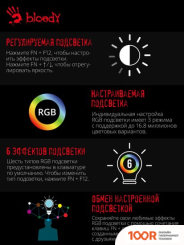 Клавиатура A4Tech BLOODY B820R DUAL COLOR (70874)