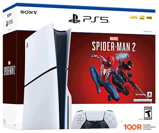 Игровая приставка Sony PLAYSTATION 5 SLIM + MARVEL’S SPIDER-MAN 2 (ЦИФРОВОЙ КЛЮЧ) (69126)