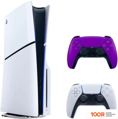 Игровая приставка Sony PLAYSTATION 5 SLIM (2 ГЕЙМПАДА, БЕЛЫЙ/ФИОЛЕТОВЫЙ) (69121)