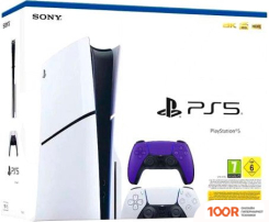 Игровая приставка Sony PLAYSTATION 5 SLIM (2 ГЕЙМПАДА, БЕЛЫЙ/ФИОЛЕТОВЫЙ) (69121)