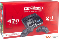 Игровая приставка Retro Genesis MIX 8+16 BIT (2 ГЕЙМПАДА, 470 ИГР) (69073)