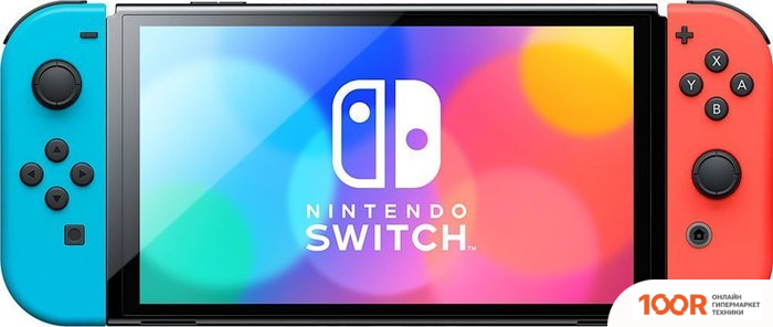 Игровая приставка Nintendo SWITCH OLED (ЧЕРНЫЙ, С НЕОНОВЫМИ JOY-CON) (69060)