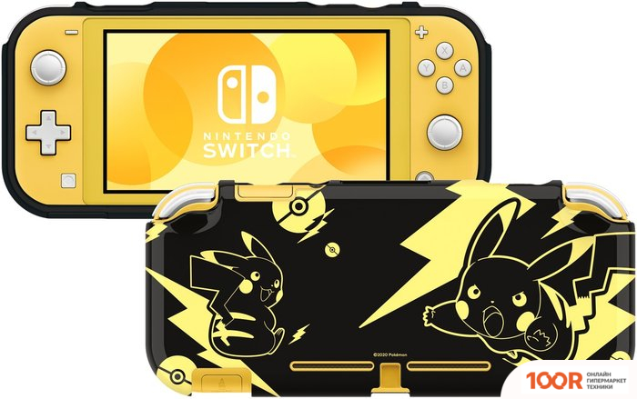 HORI DURAFLEXI PROTECTOR PIKACHU BLACK & GOLD NS2-076U (68663)