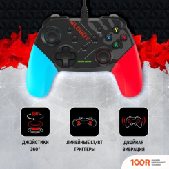 A4Tech BLOODY GP30 (ЧЕРНЫЙ/ГОЛУБОЙ) (68483)