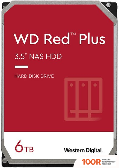 Жесткий диск WD RED PLUS 6TB WD60EFZX (67887)