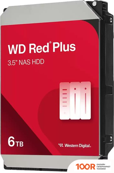Жесткий диск WD RED PLUS 6TB WD60EFPX (67886)