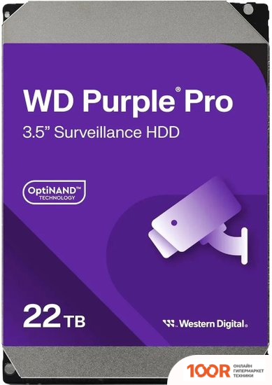 Жесткий диск WD PURPLE PRO 22TB WD221PURP (67851)