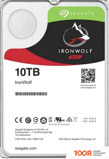 Жесткий диск Seagate IRONWOLF 10TB ST10000VN0008 (67643)