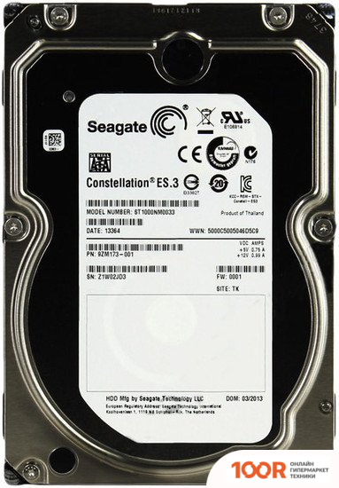 Жесткий диск Seagate CONSTELLATION ES.3 1TB ST1000NM0033 (ВОССТАНОВЛЕННЫЙ ПРОИЗВОДИТЕЛЕМ) (67594)