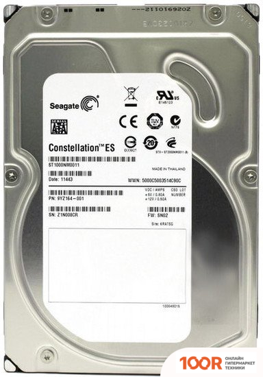 Жесткий диск Seagate CONSTELLATION ES 1TB ST1000NM0011 (ВОССТАНОВЛЕННЫЙ ПРОИЗВОДИТЕЛЕМ) (67593)
