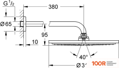 Grohe RAINSHOWER COSMOPOLITAN 310 26066A00 (ТЕМНЫЙ ГРАФИТ) (64164)