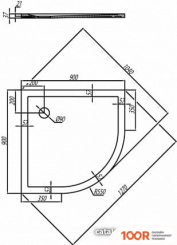 Душевой поддон Акватон КАЛИФОРНИЯ 90X90 (ЗАКРУГЛЕННЫЙ) (62192)