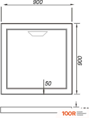 Душевой поддон WeltWasser WFS 90/15 90X90 (62174)