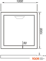 Душевой поддон WeltWasser WFS 100/15 100X100 (62172)