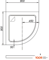 Душевой поддон WeltWasser WFR 90/15 90X90 (62171)
