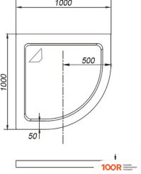 Душевой поддон WeltWasser WFR 100/15 100X100 (62170)