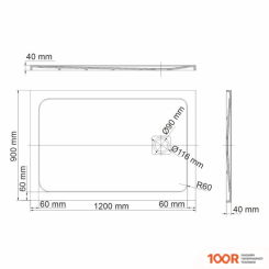 Душевой поддон Wasserkraft RHIN 44T07 (62111)
