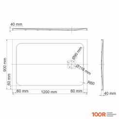 Душевой поддон Wasserkraft NEIME 19T07 (62106)