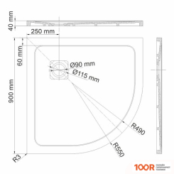 Душевой поддон Wasserkraft NEIME 19T01 (62104)
