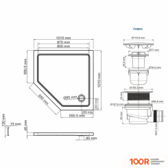 Душевой поддон Wasserkraft ISEN 26T38 (62094)