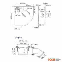 Душевой поддон Wasserkraft ELBE 74T01 (62084)