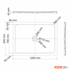Душевой поддон Wasserkraft DINKEL 58T07 (62083)