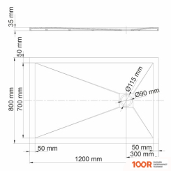 Душевой поддон Wasserkraft DILL 61T06 (62079)