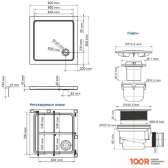 Душевой поддон Wasserkraft AMPER 29T02 (62073)