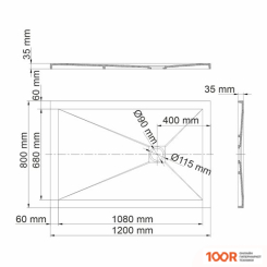 Душевой поддон Wasserkraft ALLER 10T06 (62071)